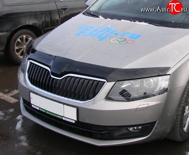 2 879 р. Дефлектор капота NovLine Skoda Octavia A7 дорестайлинг лифтбэк (2012-2017)  с доставкой в г. Горно‑Алтайск