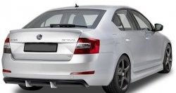 5 999 р. Накладка на задний бампер CT Skoda Octavia A7 дорестайлинг лифтбэк (2012-2017) (Неокрашенная)  с доставкой в г. Горно‑Алтайск. Увеличить фотографию 2