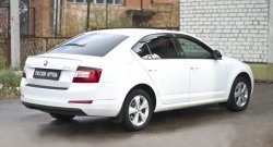 1 299 р. Защитная накладка на задний бампер RA Skoda Octavia A7 рестайлинг универсал (2016-2020)  с доставкой в г. Горно‑Алтайск. Увеличить фотографию 2