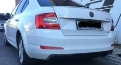 6 199 р. Накладка на задний бампер Rieger Style Skoda Octavia A7 дорестайлинг лифтбэк (2012-2017) (Неокрашенная)  с доставкой в г. Горно‑Алтайск. Увеличить фотографию 6