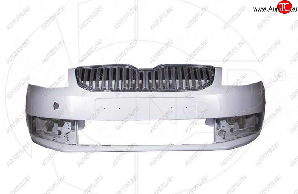7 999 р. Передний бампер NSP (с решеткой радиатора) Skoda Octavia A7 дорестайлинг лифтбэк (2012-2017) (Неокрашенный)  с доставкой в г. Горно‑Алтайск