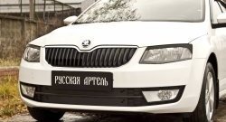 819 р. Реснички на фары RA  Skoda Octavia  A7 (2012-2017) дорестайлинг лифтбэк, дорестайлинг универсал (Неокрашенные)  с доставкой в г. Горно‑Алтайск. Увеличить фотографию 3