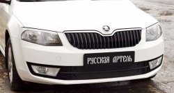 819 р. Реснички на фары RA  Skoda Octavia  A7 (2012-2017) дорестайлинг лифтбэк, дорестайлинг универсал (Неокрашенные)  с доставкой в г. Горно‑Алтайск. Увеличить фотографию 5