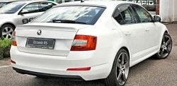 2 949 р. Лип спойлер CT Skoda Octavia A7 дорестайлинг лифтбэк (2012-2017) (Неокрашенный)  с доставкой в г. Горно‑Алтайск. Увеличить фотографию 2