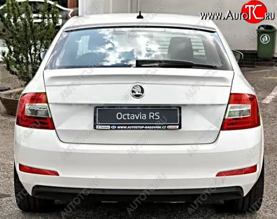 2 949 р. Лип спойлер CT Skoda Octavia A7 дорестайлинг лифтбэк (2012-2017) (Неокрашенный)  с доставкой в г. Горно‑Алтайск