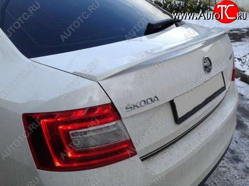 3 699 р. Лип спойлер RS Style Skoda Octavia A7 дорестайлинг лифтбэк (2012-2017) (Неокрашенный)  с доставкой в г. Горно‑Алтайск