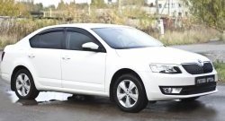 979 р. Зимняя заглушка решетки переднего бампера РА Skoda Octavia A7 рестайлинг универсал (2016-2020)  с доставкой в г. Горно‑Алтайск. Увеличить фотографию 3