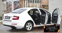 2 299 р. Накладки на порожки автомобиля RA Skoda Octavia A7 дорестайлинг лифтбэк (2012-2017) (Комплект (4 шт.))  с доставкой в г. Горно‑Алтайск. Увеличить фотографию 3