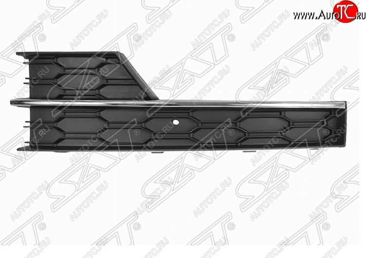 1 059 р. Левая решетка в передний бампер SAT (под ПТФ и хром молдинг)  Skoda Octavia  A7 (2016-2020) рестайлинг лифтбэк, рестайлинг универсал  с доставкой в г. Горно‑Алтайск