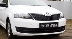 699 р. Реснички на фары RA  Skoda Rapid ( NH3,  NH1) (2012-2017) дорестайлинг лифтбэк, хэтчбэк дорестайлинг (Неокрашенные)  с доставкой в г. Горно‑Алтайск. Увеличить фотографию 4