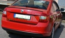 3 499 р. Лип спойлер CT Skoda Rapid NH3 дорестайлинг лифтбэк (2012-2017) (Неокрашенный)  с доставкой в г. Горно‑Алтайск. Увеличить фотографию 3