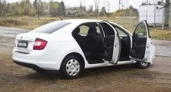 2 149 р. Накладки на порожки автомобиля RA Skoda Rapid NH3 дорестайлинг лифтбэк (2012-2017) (Комплект (передние+задние))  с доставкой в г. Горно‑Алтайск. Увеличить фотографию 4