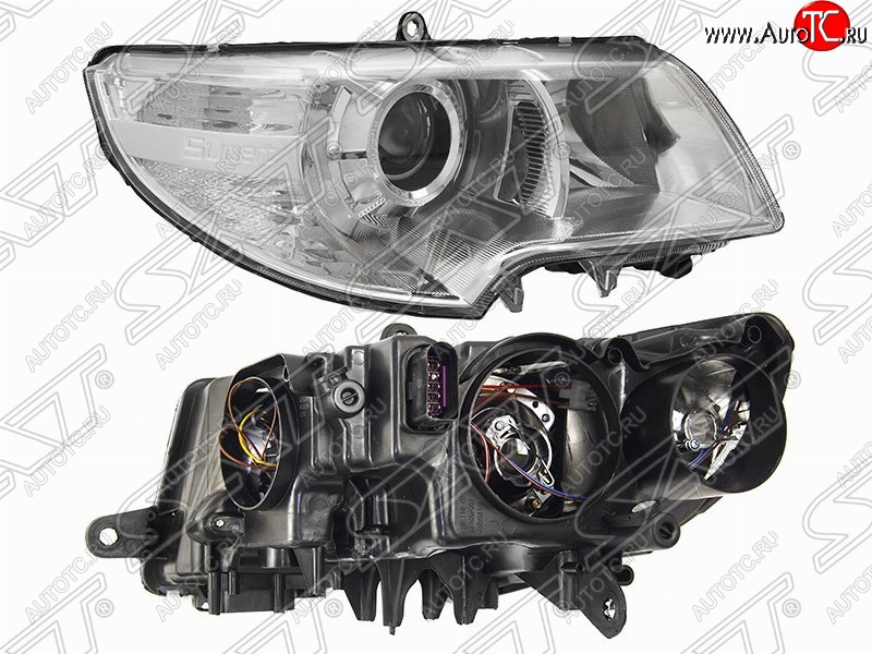 7 299 р. Правая фара передняя SAT Skoda Superb B6 (3T5) универсал доресталийнг (2009-2013)  с доставкой в г. Горно‑Алтайск