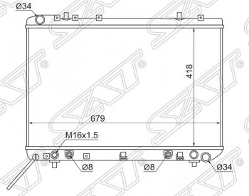 Радиатор двигателя SAT SSANGYONG Musso (1993-2005)