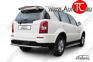 8 549 р. Защита заднего бампера Arbori SSANGYONG Rexton Y290 (2012-2017)  с доставкой в г. Горно‑Алтайск