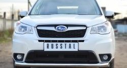 16 999 р. Одинарная защита переднего бампера диаметром 76 мм SLITKOFF  Subaru Forester  SJ (2012-2016) дорестайлинг  с доставкой в г. Горно‑Алтайск. Увеличить фотографию 2