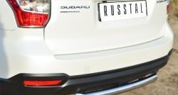 15 799 р. Одинарная защита заднего бампера из трубы диаметром 63 мм SLITKOFF  Subaru Forester  SJ (2012-2016) дорестайлинг  с доставкой в г. Горно‑Алтайск. Увеличить фотографию 2