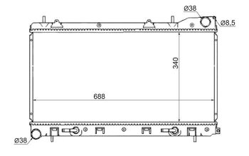 Радиатор двигателя SAT Subaru (Субару) Forester (Форестер)  SF (1997-2002) SF дорестайлинг, рестайлинг
