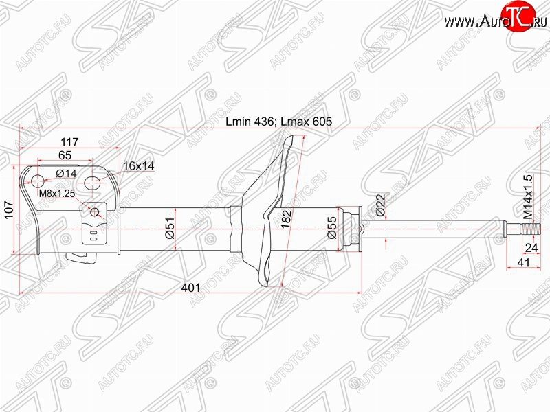 3 499 р. Правый амортизатор передний SAT  Subaru Forester  SF (2000-2002) рестайлинг  с доставкой в г. Горно‑Алтайск