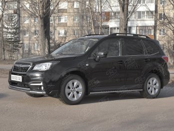 26 999 р. Защита переднего бампера SLITKOFF d63 секции-d42 дуга Subaru Forester SJ рестайлинг (2016-2019)  с доставкой в г. Горно‑Алтайск. Увеличить фотографию 3