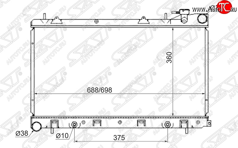 6 999 р. Радиатор двигателя SAT (пластинчатый)  Subaru Forester  SG - Impreza ( GD,  GG)  с доставкой в г. Горно‑Алтайск