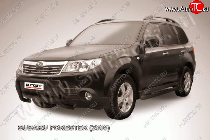 18 349 р. Кенгурятник d57 низкий рама Subaru Forester SH (2008-2013) (Цвет: серебристый)  с доставкой в г. Горно‑Алтайск