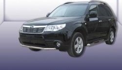 Одинарная защита переднего бампера из трубы диаметром 57 мм Slitkoff Subaru Forester SH (2008-2013)