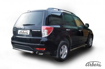 8 999 р. Защита заднего бампера Arbori Subaru Forester SH (2008-2013)  с доставкой в г. Горно‑Алтайск. Увеличить фотографию 2