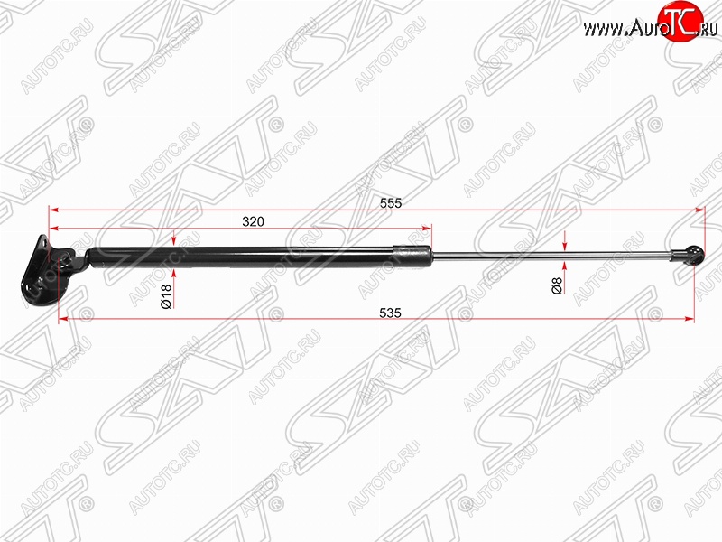 1 129 р. Правый газовый упор крышки багажника SAT  Subaru Impreza  GH (2007-2012) хэтчбэк  с доставкой в г. Горно‑Алтайск