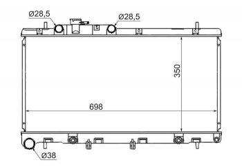 Радиатор двигателя SAT  Legacy  BH/BE12, Outback  BH/BE12