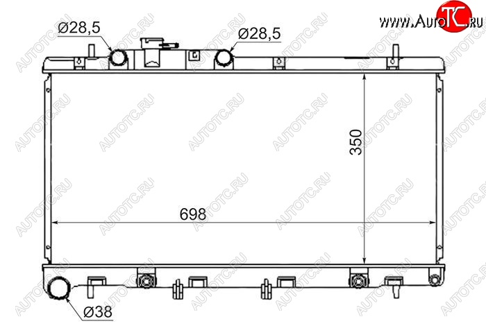 8 299 р. Радиатор двигателя SAT  Subaru Legacy  BH/BE12 - Outback  BH/BE12  с доставкой в г. Горно‑Алтайск