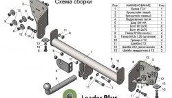 6 699 р. Фаркоп Лидер Плюс.  Subaru Outback  BR/B14 (2009-2013) дорестайлинг универсал (Без электропакета)  с доставкой в г. Горно‑Алтайск. Увеличить фотографию 4