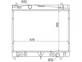 Радиатор двигателя SAT (пластинчатый, МКПП/АКПП, 2NZFE/2ZRFE/1NZFE/2ZRFAE) Subaru (Субару) Trezia (Трезия) (2010-2016), Toyota (Тойота) Belta/Yaris (белта)  XP90 (2005-2012),  Corolla Axio (Королла)  (E160) седан (2012-2016),  Corolla Fielder (Королла)  E160 (2012-2025),  Ist (Ист)  XP110 (2007-2016),  Porte (Порте)  NP140 (2012-2020),  Ractis (Рактис) (2005-2016),  Succeed (Суццеед)  XP50,XP160 (2014-2020),  Yaris (Ярис) ( XP90,  XP130) (2005-2014)