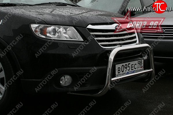 11 789 р. Защита переднего бампера Souz-96 (d60) Subaru Tribeca (2008-2014)  с доставкой в г. Горно‑Алтайск