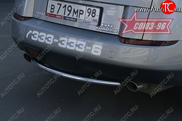 9 917 р. Защита заднего бампера Souz-96 (d42) Subaru Tribeca (2008-2014)  с доставкой в г. Горно‑Алтайск