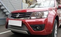 1 539 р. Сетка на бампер Russtal (хром)  Suzuki Grand Vitara ( JT 5 дверей,  JT) (2012-2016) 2-ой рестайлинг, 3 двери 2-ой рестайлинг  с доставкой в г. Горно‑Алтайск. Увеличить фотографию 3