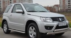 24 649 р. Широкая защита порогов (3 дв.) SLITKOFF  Suzuki Grand Vitara  JT (2012-2016) 3 двери 2-ой рестайлинг  с доставкой в г. Горно‑Алтайск. Увеличить фотографию 3