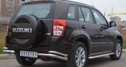 17 649 р. Защита заднего бампера (Ø63 и 42 мм, нержавейка) SLITKOFF Suzuki Grand Vitara JT 5 дверей 2-ой рестайлинг (2012-2016)  с доставкой в г. Горно‑Алтайск. Увеличить фотографию 4