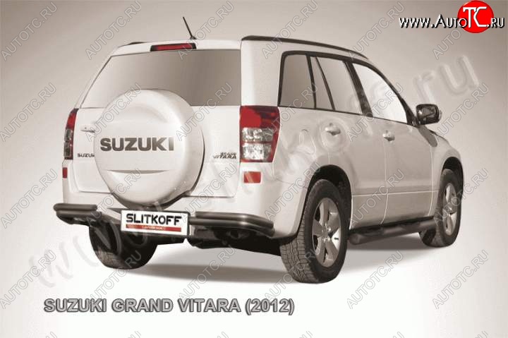 7 749 р. Уголки d57+d42 двойные Suzuki Grand Vitara JT 5 дверей 2-ой рестайлинг (2012-2016) (Цвет: серебристый)  с доставкой в г. Горно‑Алтайск