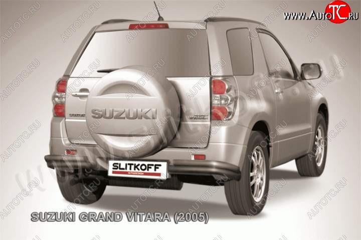 7 749 р. Уголки d57+d42 двойные Suzuki Grand Vitara JT 3 двери дорестайлинг (2005-2008) (Цвет: серебристый)  с доставкой в г. Горно‑Алтайск