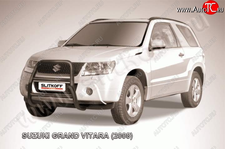 20 449 р. Кенгурятник d57 высокий Suzuki Grand Vitara JT 3 двери дорестайлинг (2005-2008) (Цвет: серебристый)  с доставкой в г. Горно‑Алтайск