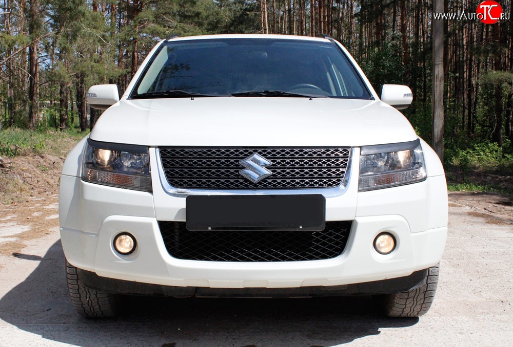 859 р. Реснички фары RA  Suzuki Grand Vitara ( JT 3 двери,  JT 5 дверей) (2008-2012) 1-ый рестайлинг, 1-ый рестайлинг (Неокрашенные)  с доставкой в г. Горно‑Алтайск