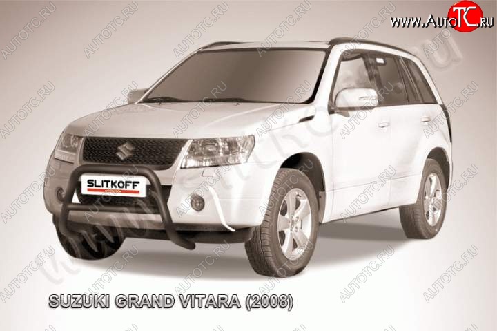 16 899 р. Кенгурятник d57 низкийчерный Suzuki Grand Vitara JT 5 дверей дорестайлинг (2005-2008) (Цвет: серебристый)  с доставкой в г. Горно‑Алтайск