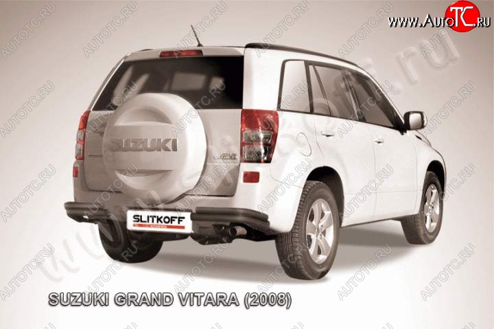 6 899 р. Уголки d57+d42 двойные  Suzuki Grand Vitara  JT 5 дверей (2008-2012) 1-ый рестайлинг (Цвет: серебристый)  с доставкой в г. Горно‑Алтайск