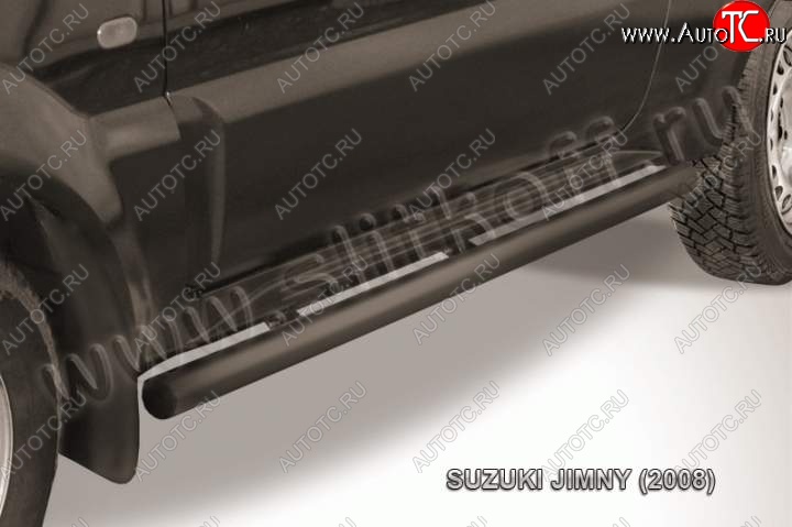 10 949 р. Защита порогов Slitkoff Suzuki Jimny JB23/JB43 1-ый рестайлинг (2002-2012) (Цвет: серебристый)  с доставкой в г. Горно‑Алтайск