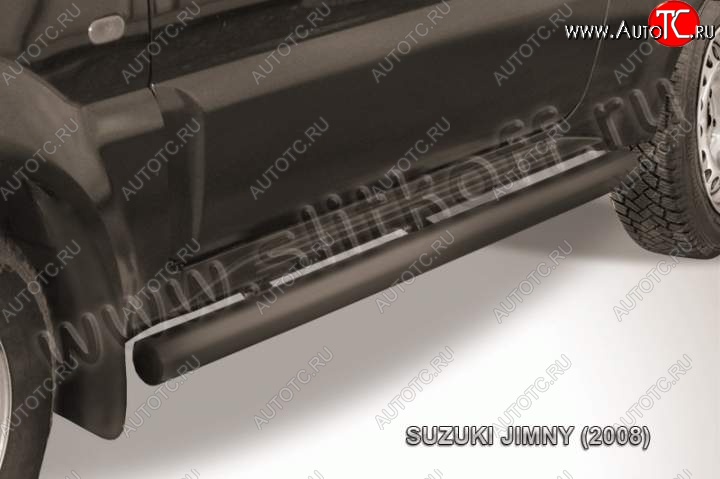 11 749 р. Защита порогов Slitkoff Suzuki Jimny JB23/JB43 1-ый рестайлинг (2002-2012) (Цвет: серебристый)  с доставкой в г. Горно‑Алтайск