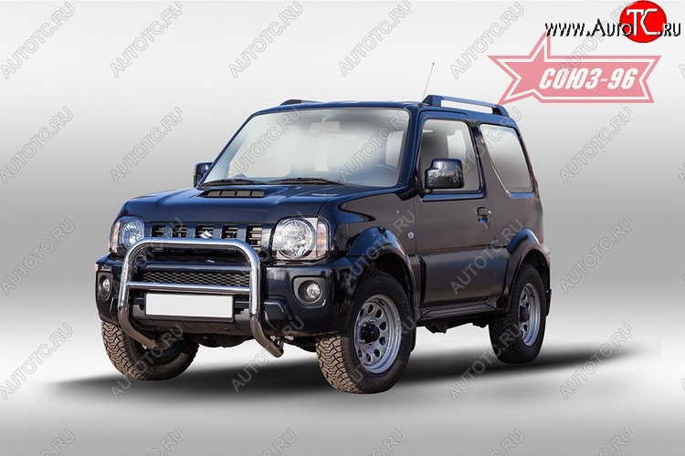 9 899 р. Защита переднего бампера Souz-96 (d60) Suzuki Jimny JB23/JB43 2-ой рестайлинг (2012-2018)  с доставкой в г. Горно‑Алтайск