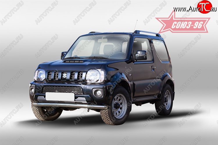 9 494 р. Защита переднего бампера одинарная Souz-96 (d60). Suzuki Jimny JB23/JB43 2-ой рестайлинг (2012-2018)  с доставкой в г. Горно‑Алтайск