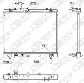 Радиатор двигателя SAT  Solio, Swift  ZC72S