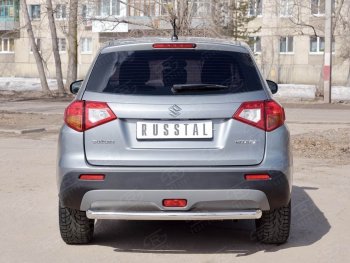 15 249 р. Одинарная защита заднего бампера из трубы диаметром 63 мм SLITKOFF  Suzuki Vitara  LY (2015-2019) дорестайлинг  с доставкой в г. Горно‑Алтайск. Увеличить фотографию 3